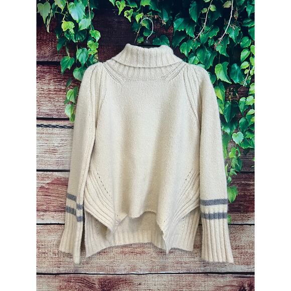 POL Urban Outfitters Rabbit Hair Fur Turtleneck Pullover Heavy Knit Sweater Top - Picture 1 of 6